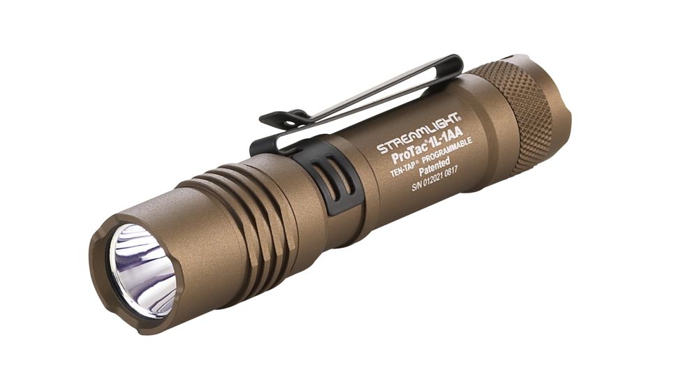Streamlight ProTac 1L-1AA Ultra-Compact Flashlight, 350 Lumens, Coyote, 88073