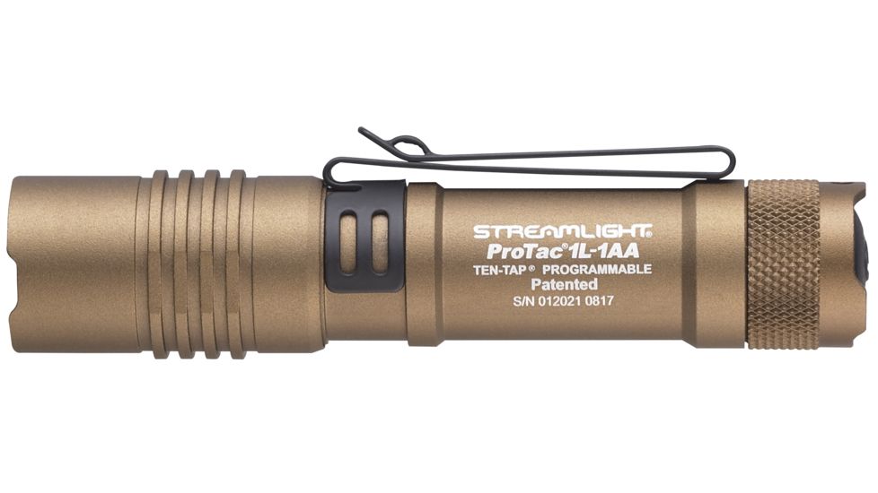 Streamlight ProTac 1L-1AA Ultra-Compact Flashlight, 350 Lumens, Coyote, 88073