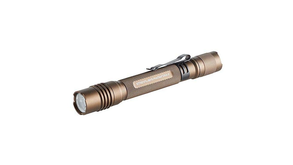 Streamlight ProTac 2AA-X USB LED Flashlight, AA, White, 40/550 Lumens, Coyote, 167920