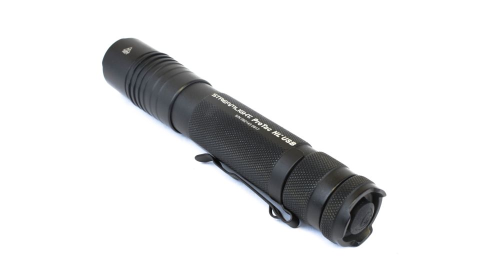 Streamlight ProTac HL USB Rechargeable Tactical Flashlight - 850 Lumens- 120V AC/12V DC, Black 88054