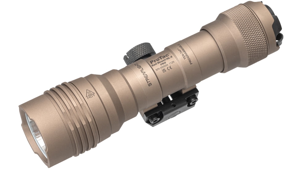 Streamlight ProTac HL-X Rail Mount 1,000 Lumens LED Weapon Light, CR123A or SL-B26 Battery, Desert Tan, 89028