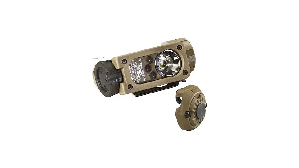 Streamlight Sidewinder Compact Aviation Light, Tan - White, Grn, Blue, IR LEDs, helmet mount 14120
