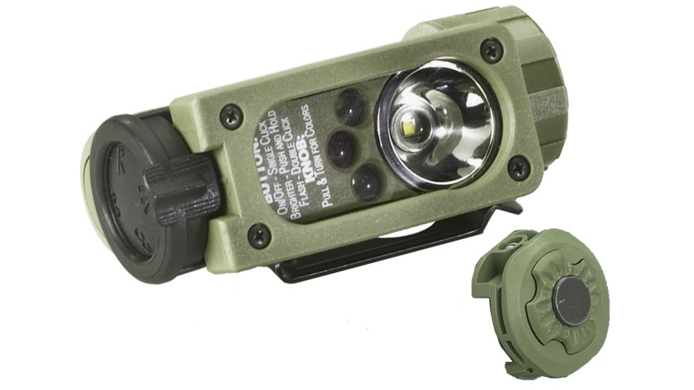 Streamlight Sidewinder Compact Aviation Light, OD - White, Grn, Blue, IR LEDS, helmet mount 14121