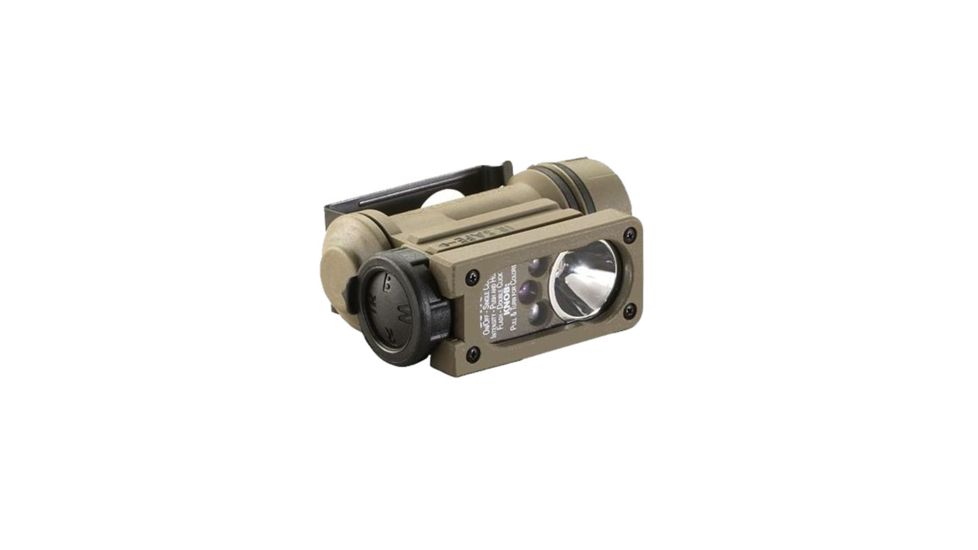 Streamlight Sidewinder Compact Ii Flashlight, Military Model, White C4 Led, Red/Blue/Ir Leds, E-Mount/Headstrap, Cr123A Lithium Battery, Clam Pack, 14517