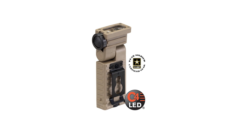 Streamlight Sidewinder LED Hands Free Flashlight, Military Model, White, Red, Blue, IR LEDs, Clam, Coyote, 14072