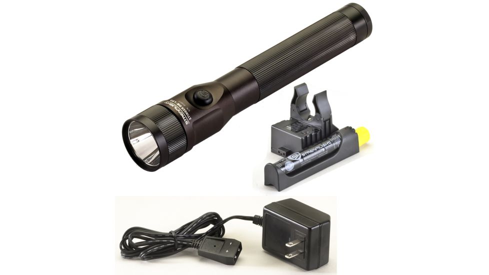 Streamlight Stinger DS C4 LED Flashlight with 120V AC Cable and Piggyback Steady Charge Base