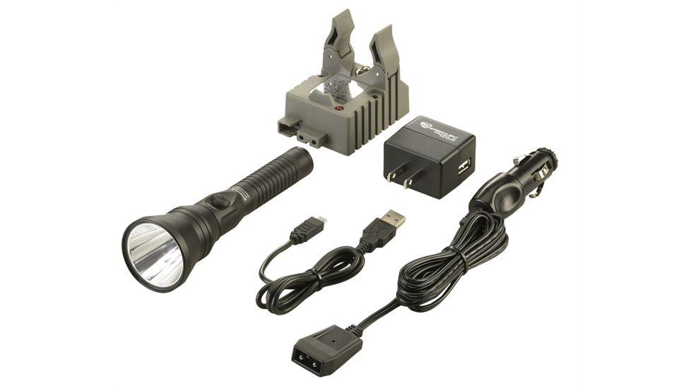 Streamlight Strion DS HPL 700 Lumen Flashlight-IEC Type A 120V/100V AC/12V DC-1 Holder, Black, 74811