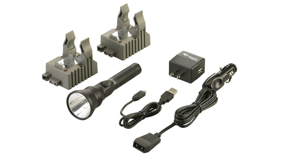 Streamlight Strion DS HPL 700 Lumen Flashlight-IEC Type A 120V/100V AC/12V DC -2 Holder, Black, 74812