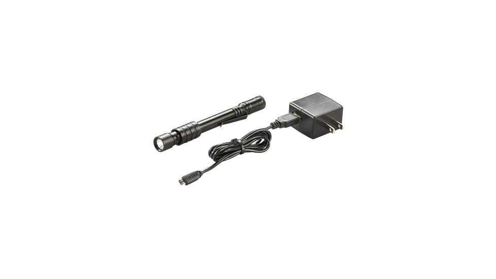 Streamlight Stylus Pro USB LED Pen Light w. White LED, Black, Clam Pack 66133