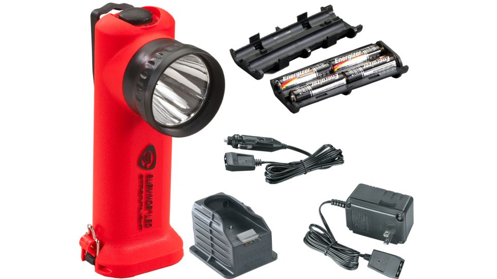Streamlight Survivor-LED 90503, Orange - AC and DC chargers, charging base, alkaline battery pack