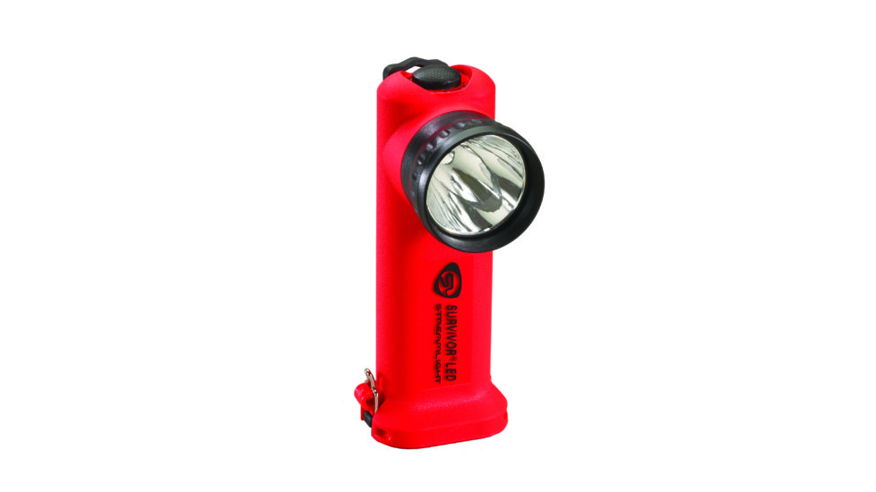 Streamlight Survivor LED Flashlight, Orange - AC/DC Chargers, Steady Charge Base, Alkaline Battery Pack 90503