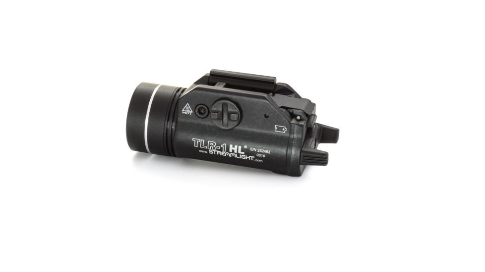 Streamlight TLR-1 HL LED Weapon Light Earless Screw w/Batteries, CR123A, White, 1000 Lumens, Black, 69264