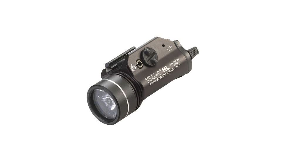Streamlight TLR-1 HL LED Weapon Light Earless Screw w/Batteries, CR123A, White, 1000 Lumens, Black, 69264
