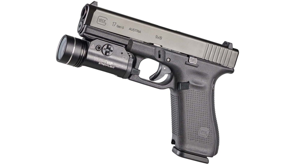 Streamlight TLR-1 HP 1000 Lumens High-Candela Rail-Mounted Strobing LED Tactical Light, CR123A, Black, 59150