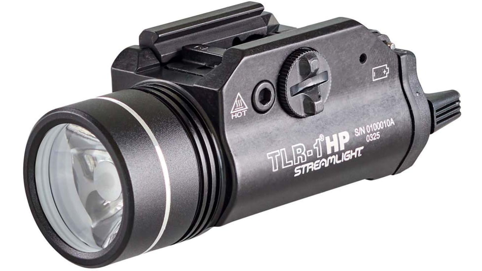 Streamlight TLR-1 HP 1000 Lumens High-Candela Rail-Mounted Strobing LED Tactical Light, CR123A, Black, 59150