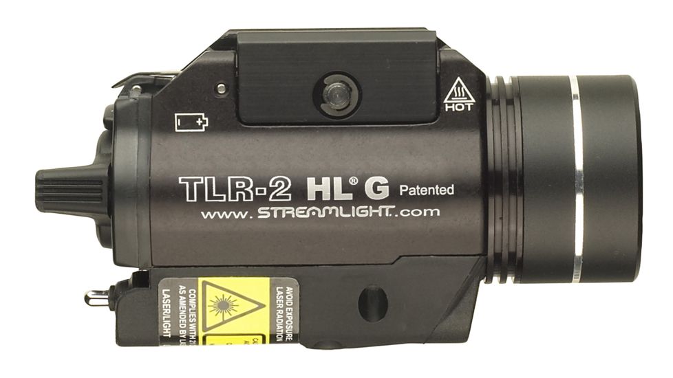 Streamlight TLR-2 HL G Rail Mounted Flashlight with Green Laser - 1000 Lumens, Black 69265