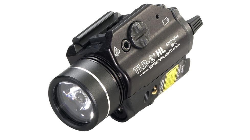 Streamlight TLR-2 HL High LumensWeapon Flashlight , CR123A, Red, 1000 Lumens, Black, 69261
