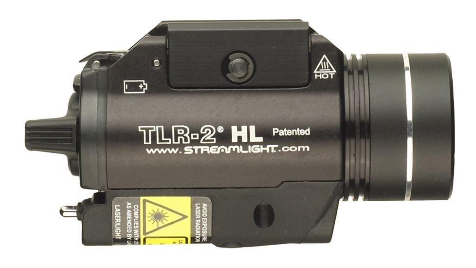 Streamlight TLR-2 HL High LumensWeapon Flashlight , CR123A, Red, 1000 Lumens, Black, 69261