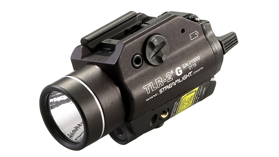 Streamlight TLR-2G LED Rail-Mounted Tactical Light, CR123A, Green/White, 300 Lumens, Black, 69250