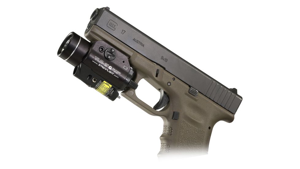 Streamlight TLR-2G LED Rail-Mounted Tactical Light, CR123A, Green/White, 300 Lumens, Black, 69250
