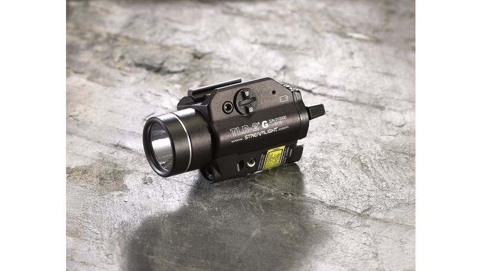 Streamlight TLR-2G LED Rail-Mounted Tactical Light, CR123A, Green/White, 300 Lumens, Black, 69250