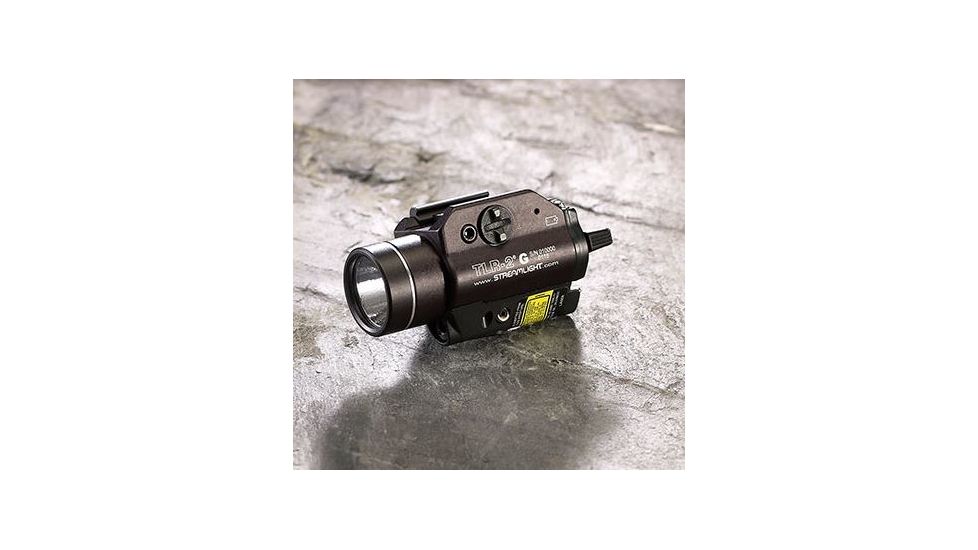 Streamlight TLR-2G LED Rail-Mounted Tactical Light, CR123A, Green/White, 300 Lumens, Black, 69250
