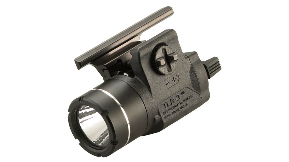 Streamlight TLR-3 Compact Rail Mounted Tactical Light, CR2, Full Size USP Pistol Only, White, 125 Lumens, Black, 69222