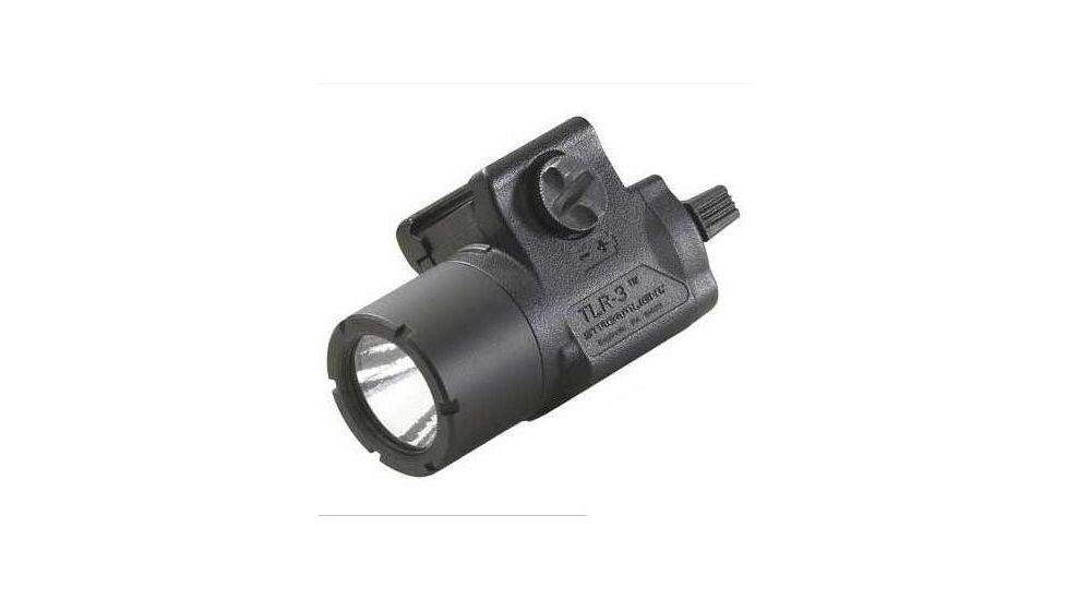 Streamlight TLR-3 Compact Rail Mounted Tactical Light, CR2, Springfield/ Glock, White, 125 Lumens, Black, 69220