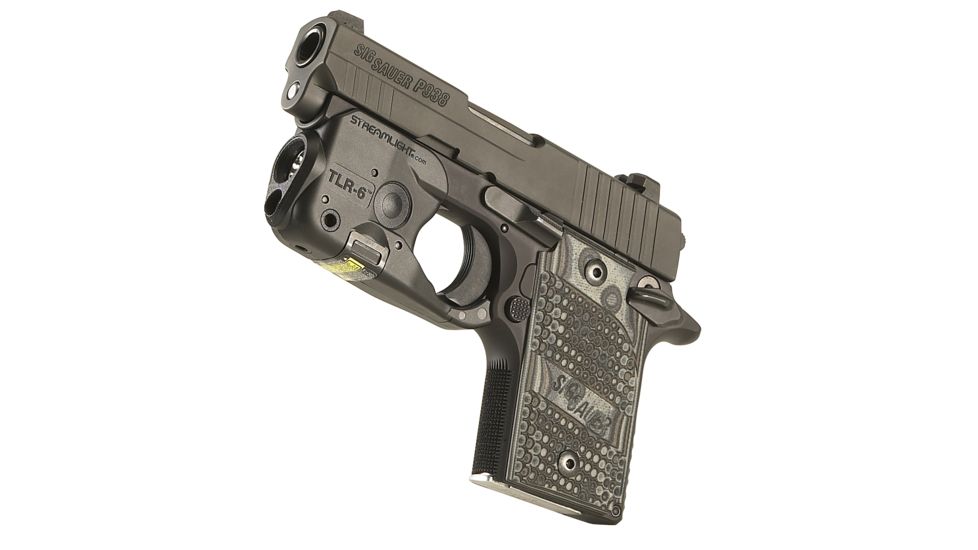 Streamlight TLR-6 Gun Mounted Tactial LED Light, CR1/3N,Sig P238/938, 100 Lumens, Black, 69275