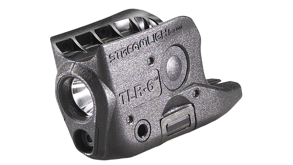 Streamlight TLR-6 Subcompact Gun-Mounted Tactical Light w/Red Laser, Glock 42/43, Black, 69270