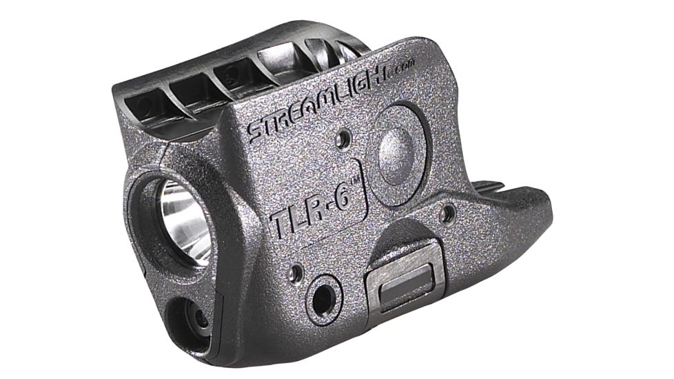 Streamlight TLR-6 Subcompact Gun-Mounted Tactical Light w/Red Laser, Glock 42/43, Black, 69270