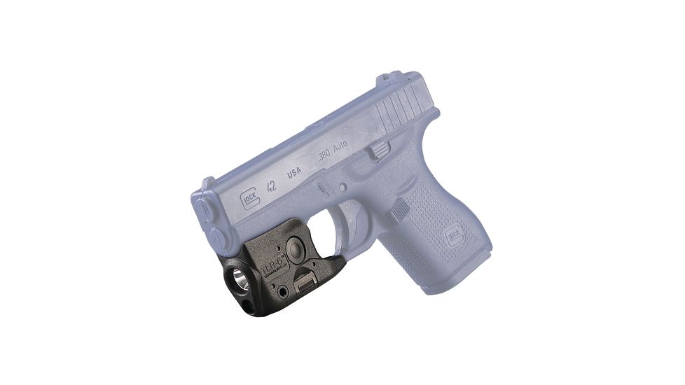 Streamlight TLR-6 Subcompact Gun-Mounted Tactical Light With Integrated Red Aiming Laser For Glock 42 Black
