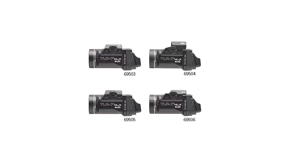 Streamlight TLR-7 HL-X Sub USB Multi-Fuel, High-Lumen, Rail-Mounted Light, Springfield Armory Hellcat, Heckler Koch CC9, Black, 69506