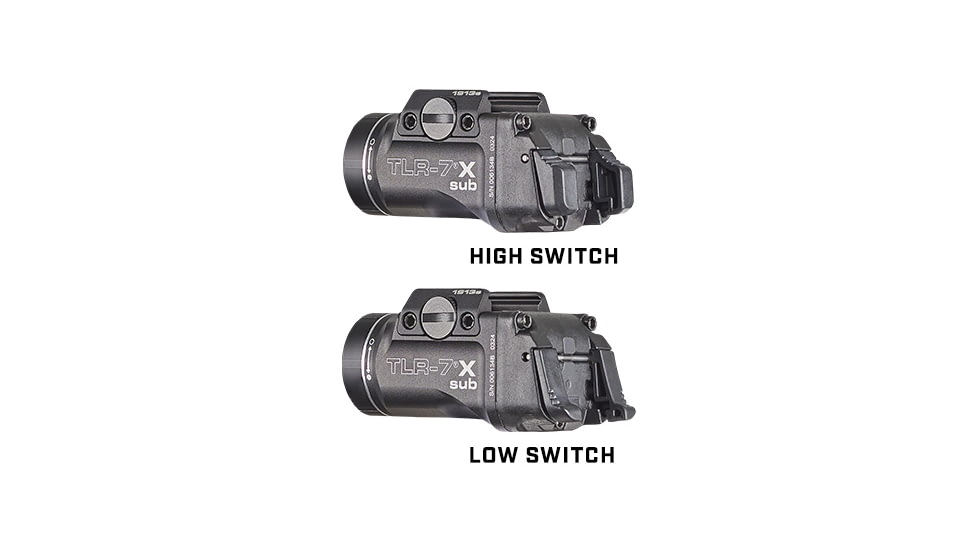 Streamlight TLR-7 X sub USB 500 Lumens LED Weapon Light, CR123A, Black, Springfield Armory Hellcat/Heckler &amp; Koch CC9, 69408