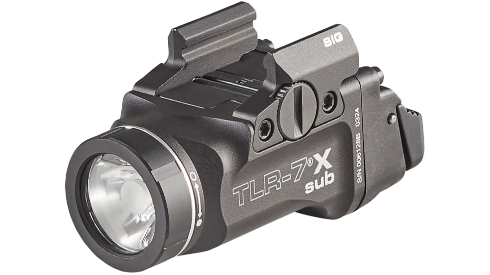 Streamlight TLR-7 X sub USB 500 Lumens LED Weapon Light, CR123A, Black, Sig Sauer P365/XL Closed Rail Systems, 69406