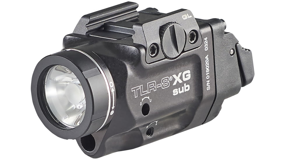 Streamlight TLR-8 G Sub For Glock 43X/48 MOS LED Weapon Light w/ Green Laser, CR123A Lithium, White, 500 Lumens, Black, 69431
