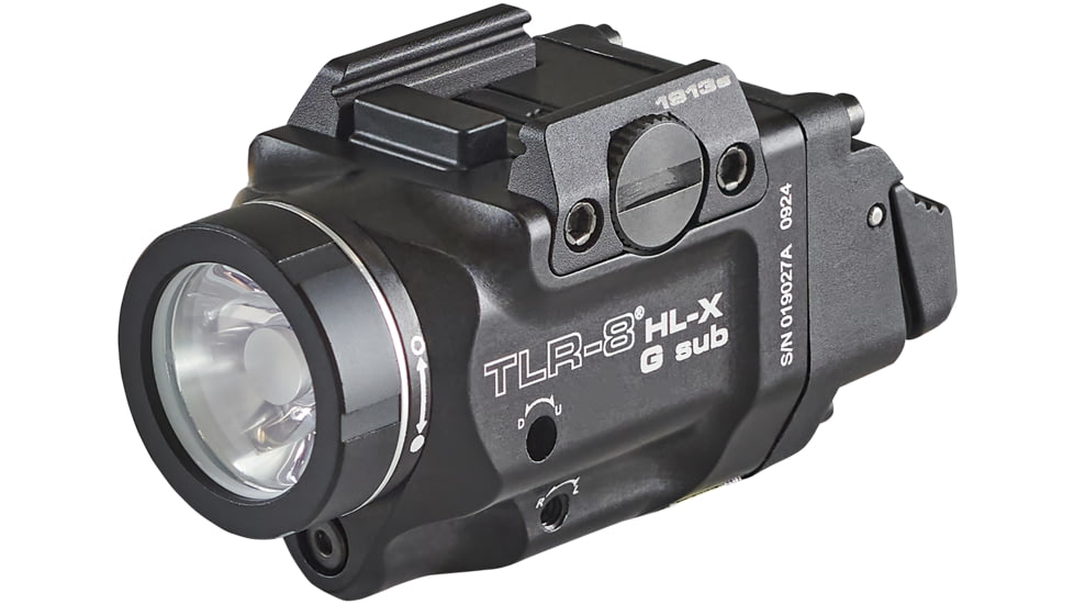 Streamlight TLR-8 HL-X G SUB USB SL-B9 Rechargeable 1000 Lumens LED Weapon Light for 1913 Short, w/High And Low Switches, USB-C Cord, Multi-Tool, And Mounting Kit With Keys, Black, 69478