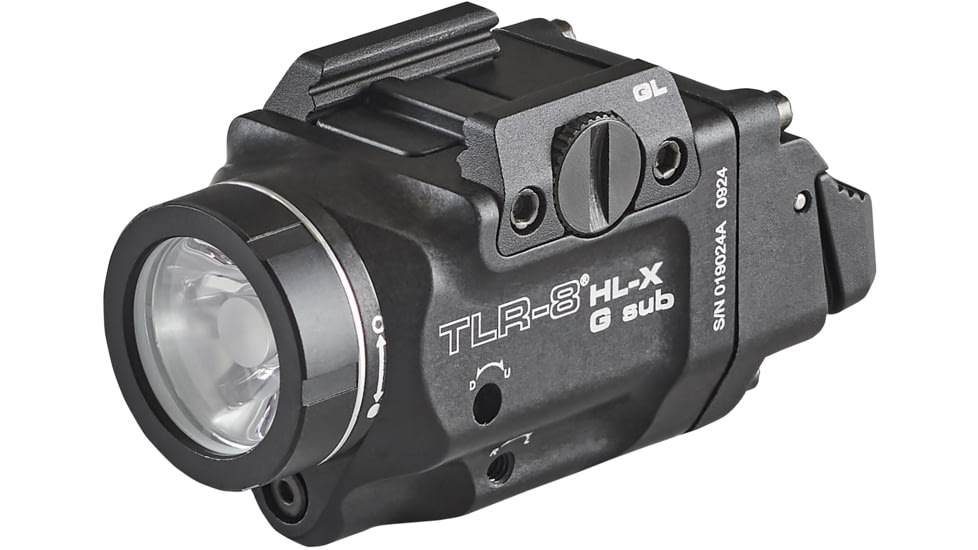 Streamlight TLR-8 HL-X G SUB USB SL-B9 Rechargeable 1000 Lumens LED Weapon Light for Glock 43X/48 Mos/43X/48 Rail w/ High And Low Switches, USB-C Cord, Multi-Tool, And Mounting Kit With Key, Black, 69476