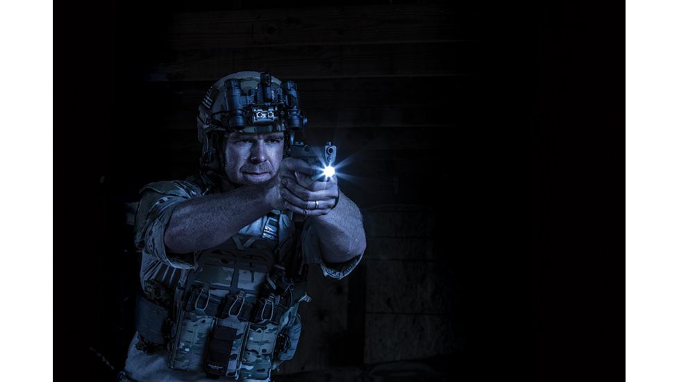 Streamlight TLR-8 Tactical Weapon Light w/Laser Sight, Rail Mounted, 500 Lumen LED, 640-660nm Red Laser, 1 x CR123A Battery, Black, 69410