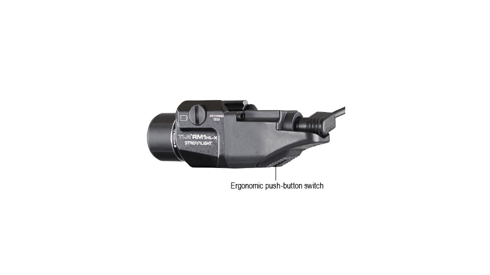 Streamlight TLR RM 1 HL-X USB 1000 Lumens Weapon Light, SL-B9 Rechargeable, with Key Kit, USB-C Cord, Black, 69484