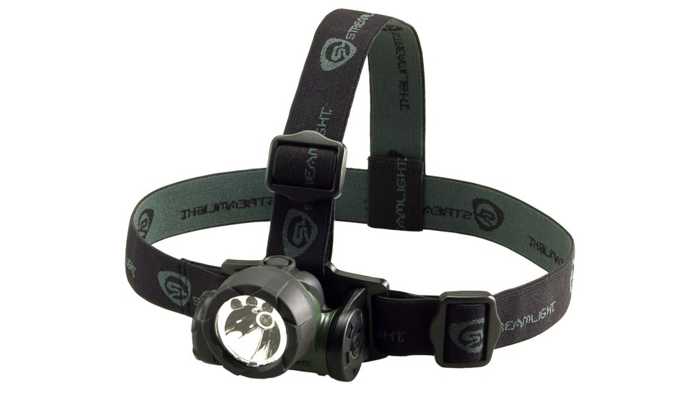Streamlight Trident Green LED 3AAA Headlamp, Black/Green - 61051