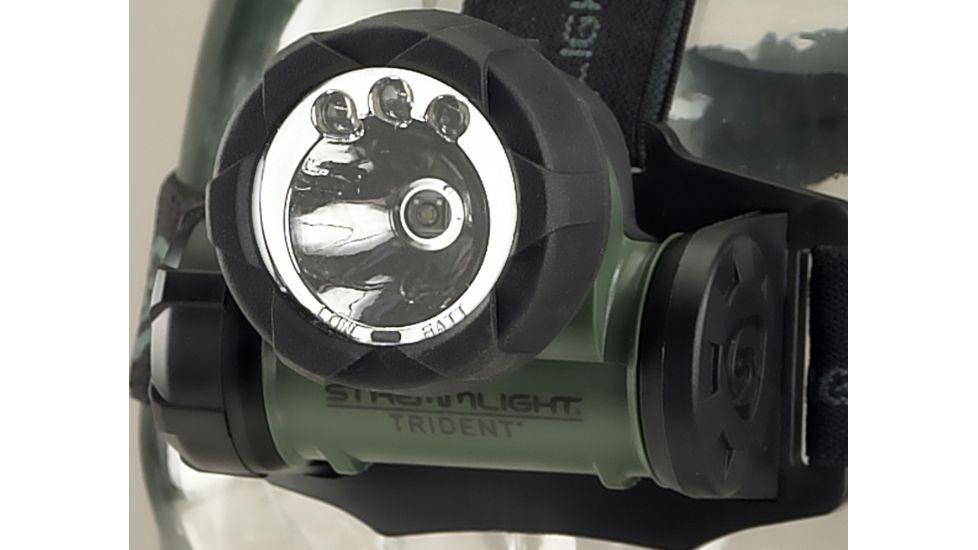 Streamlight Trident Green LED 3AAA Headlamp, Black/Green - 61051