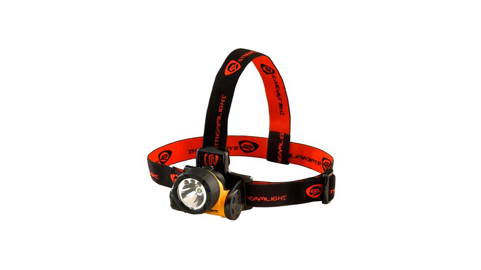 Streamlight Trident HAZ-LO Div. 1 with White LEDs, alkaline batteries. Rubber &amp; Elastic straps. Yellow 61025