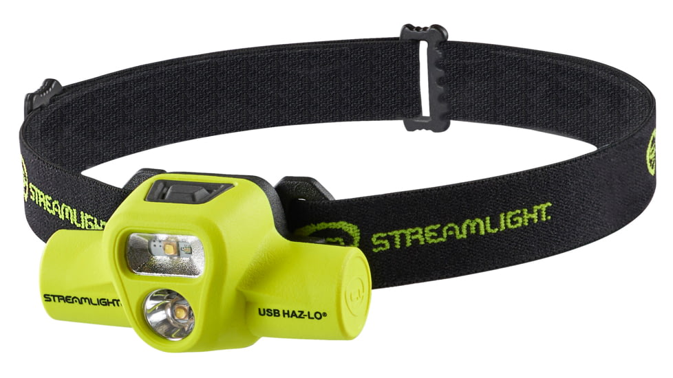Streamlight USB HAZ-LO Intrinsically Safe Headlamp, 120V AC, Box, Yellow, 61463