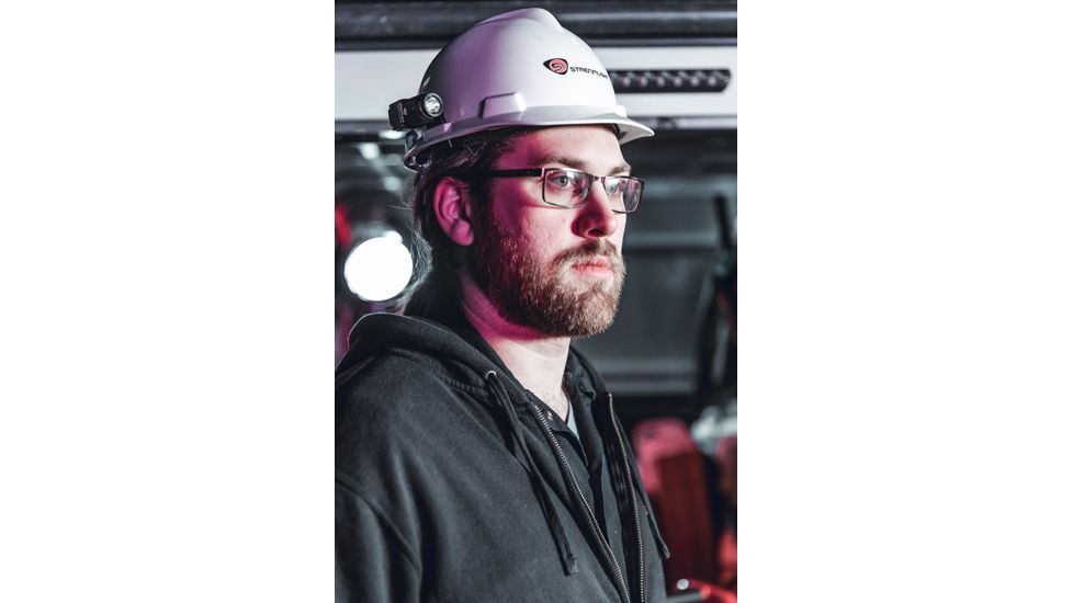 Streamlight Vantage II Helmet Flashlight, 350 Lumens w/industrial hard hat mount, CR123A lithium battery, Black, 69333