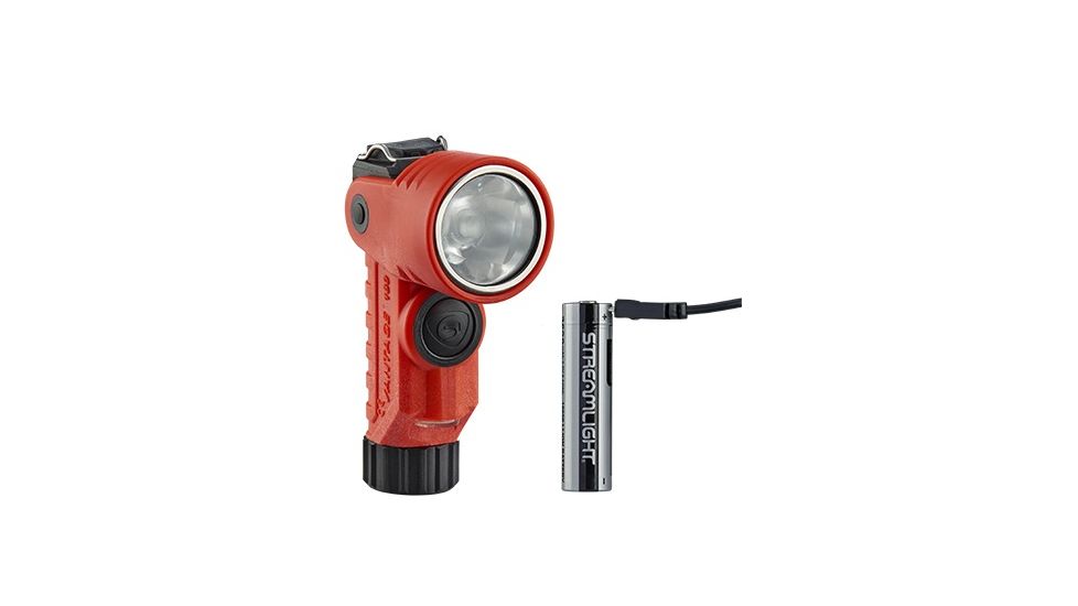 Streamlight Vantage 180 X USB Flashlight, 250 Lumens w/ 18650 USB battery, helmet bracket, Orange 88911