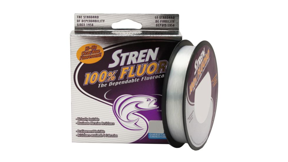 Stren 100% Fluorocarbon Clear/Blue Fluorescent Line, 8 lb, 200 Yards 182839