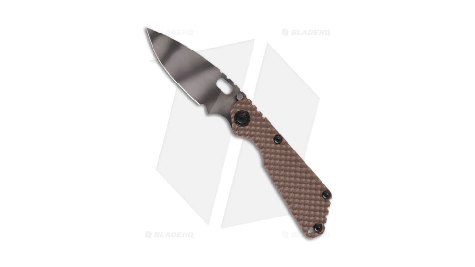 Strider Knives SnG Folding Knife, 3.50in, CPM S30V, Spear Point Blade, G-10, Brown Handle, Tiger Stripe, Brown/Black, 8.20 inch, BHQ-10720