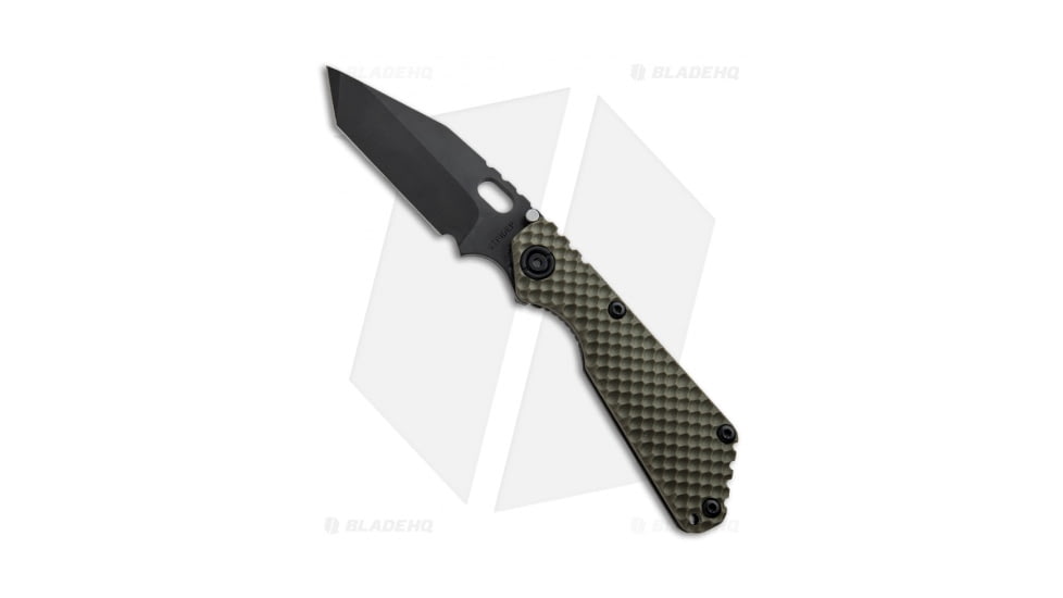 Strider Knives SnG Folding Knife, 3.50in, CPM S30V, Tanto Blade, G-10, OD Green Handle, 3/4 GG Gunner Grip, OD Green/Black, 8.20 inch, BHQ-22628