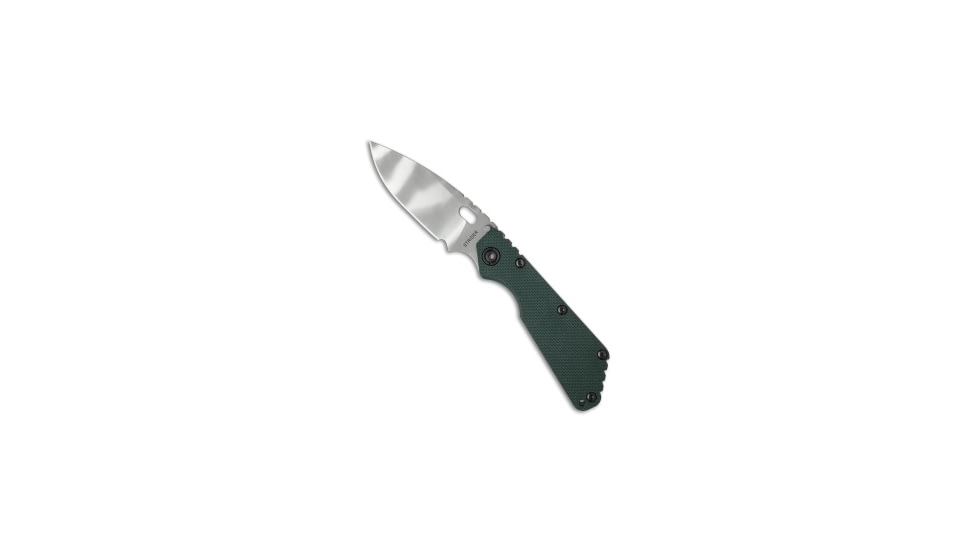 Strider Knives SMF Folding Knife, 3.875in, CPM S30V, Spear Point Blade, G-10, Green Handle, Green/Black, 9.00 inch, BHQ-36672